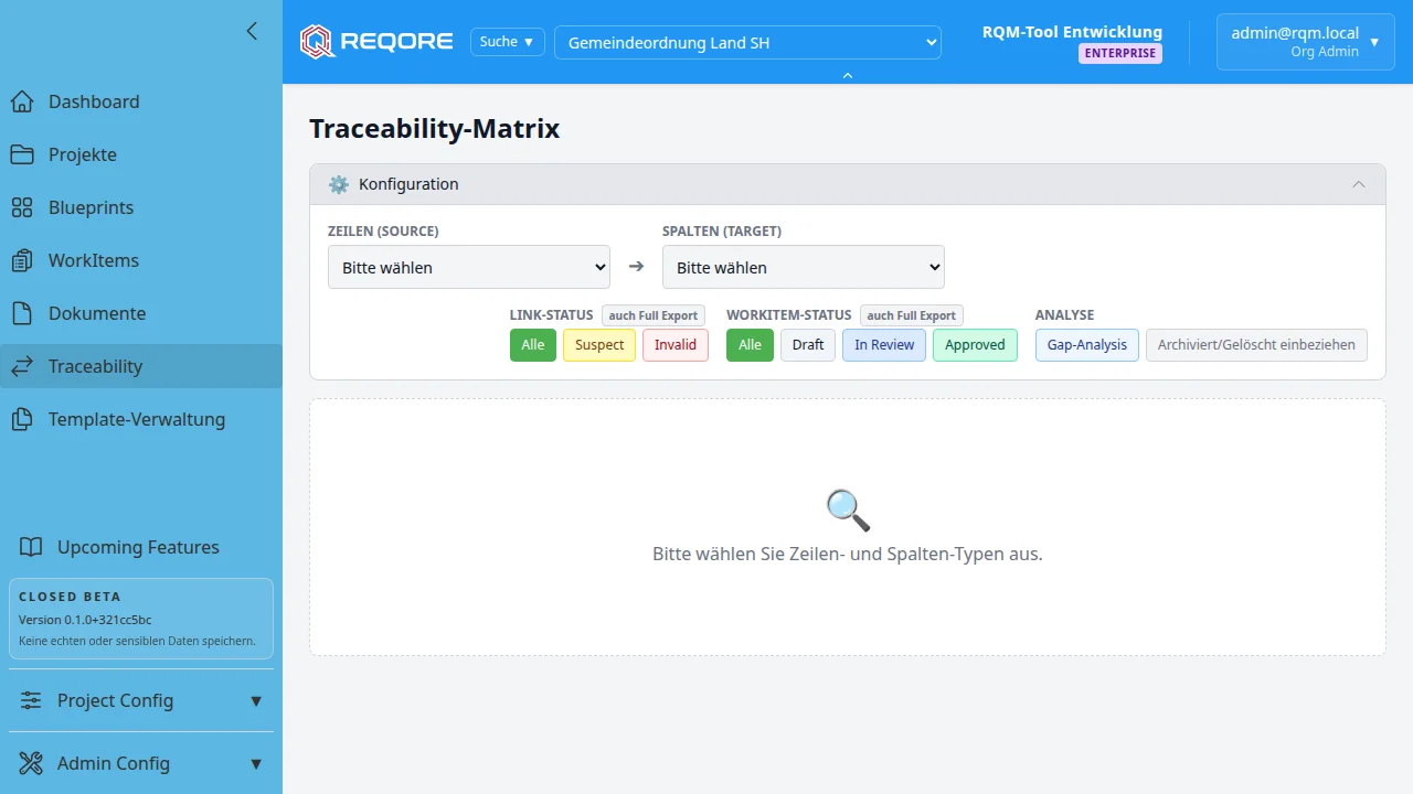 Traceability-Matrix – Bidirektionale Verknüpfungen analysieren